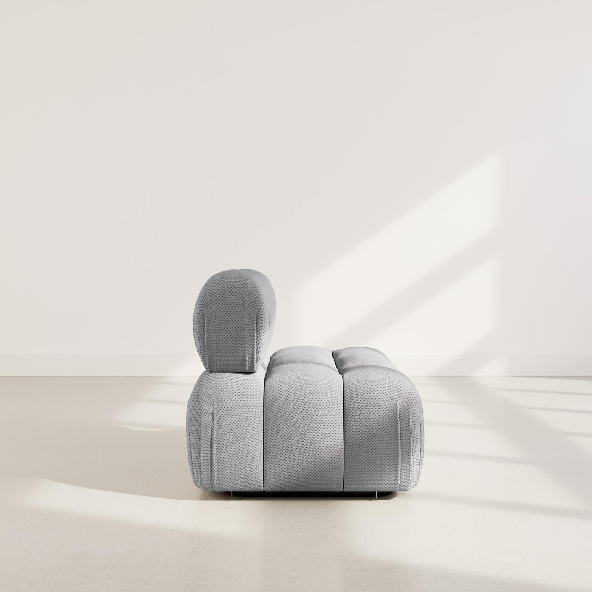 Voir la diapositive 6 : BEST MOBILIER Ruby - module d'assise en velours texturé