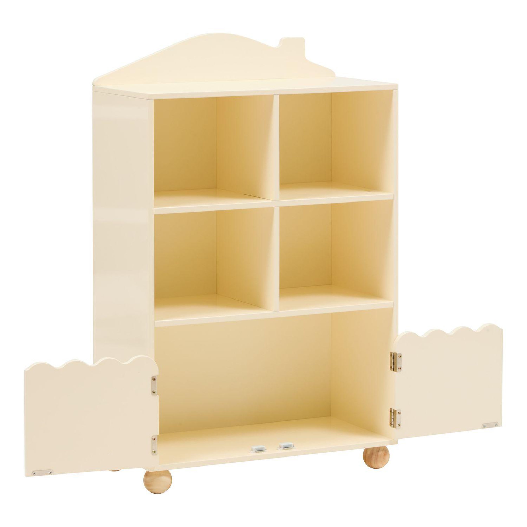 Voir la diapositive 3 : ATMOSPHERA Bibliothèque enfant 2 portes et 4 niches bouli - beige