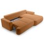 Voir la diapositive 4 : BEST MOBILIER Candela - canapé d'angle droit 4 places - convertible avec coffre - en tissu bouclette