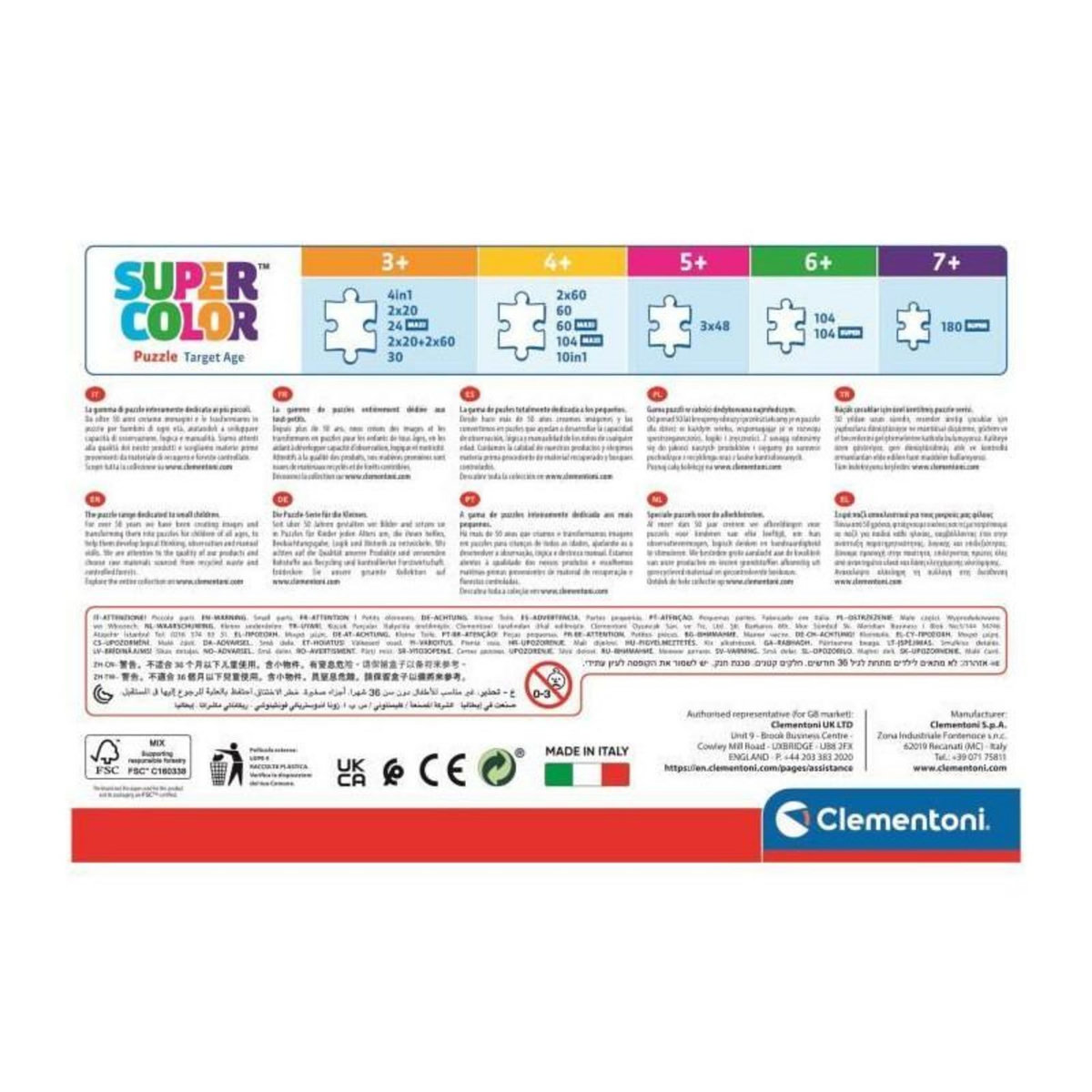 CLEMENTONI CLEMENTONI Puzzle 4 en 1 Jurassic World