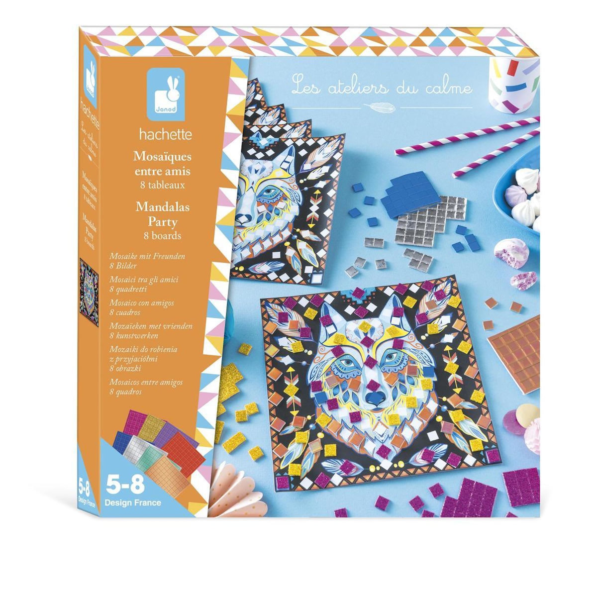Juratoys-Janod Mosaiques Les Ateliers du Calme - Kit Créatif Loup