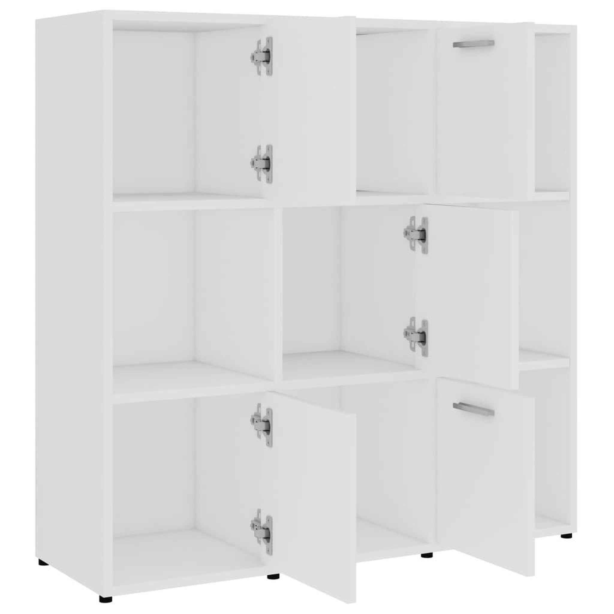 Voir la diapositive 5 : VIDAXL Bibliotheque Blanc 90x30x90 cm Bois d'ingenierie