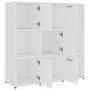 Voir la diapositive 5 : VIDAXL Bibliotheque Blanc 90x30x90 cm Bois d'ingenierie