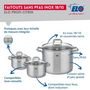 Voir la diapositive 3 : ELO Ensemble de 3 Poêles de cuisson 24, 28 et 32 cm et 3 faitouts 14, 16 et 26 cm Elo Profi Citrin