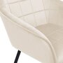 Voir la diapositive 6 : ID MARKET Lot de 2 chaises de salle à manger, fauteuils de table MADY en velours beige