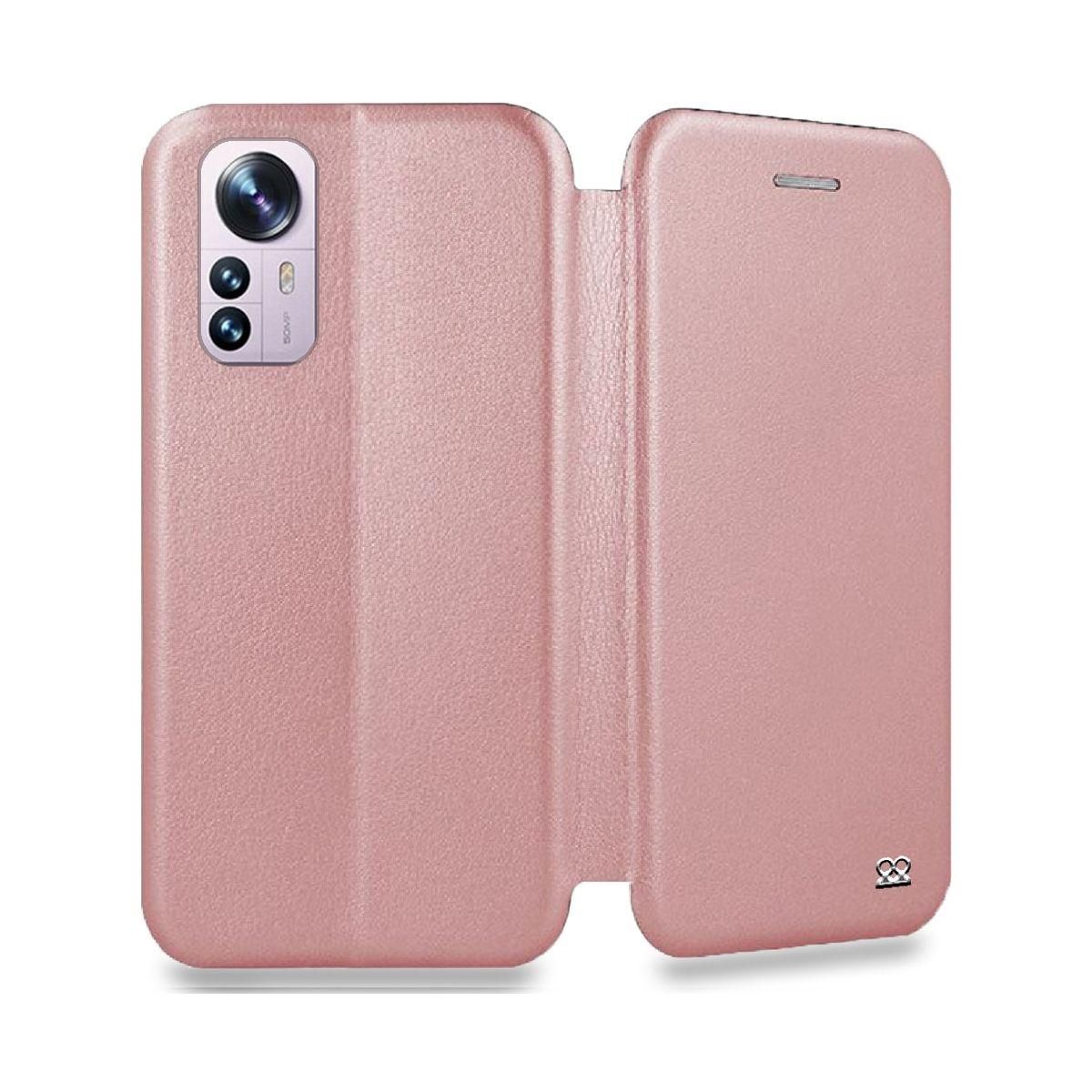 IBROZ Etui Xiaomi 12/12x Etui Cuir Rose Gold