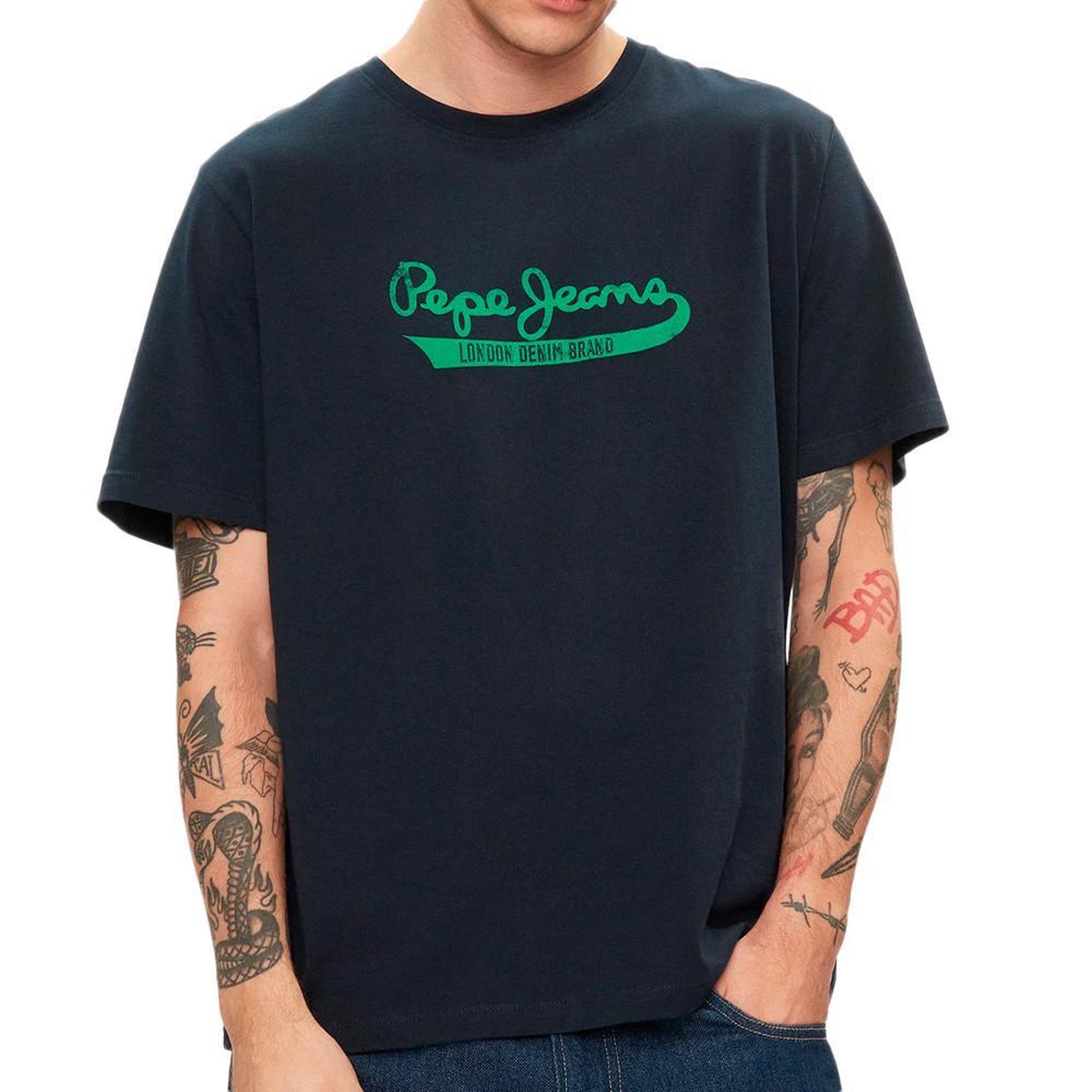 Voir la diapositive 1 : Pepe Jeans T-shirt Marine Homme Pepe jeans Claude