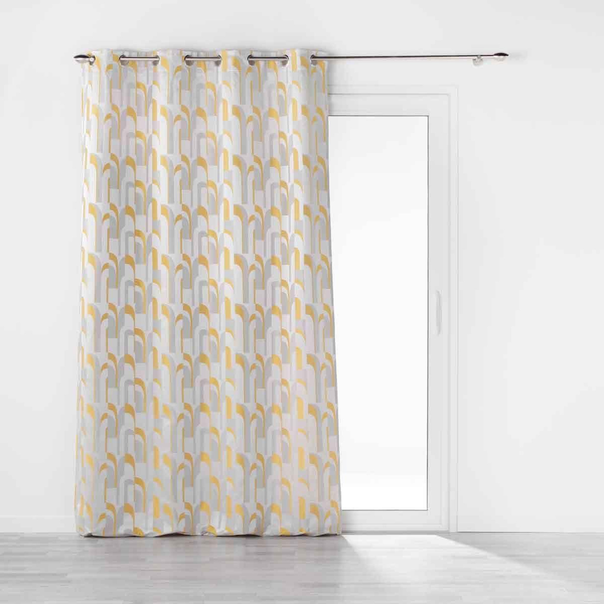 Douceur d'Intérieur Rideau à œillets  médicis  140x260cm jaune