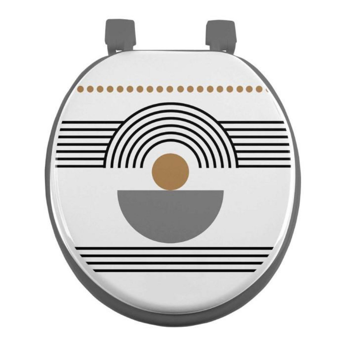 Paris Prix Abattant WC Imprimé  Memphis  47cm Blanc