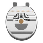 Paris Prix Abattant WC Imprimé  Memphis  47cm Blanc