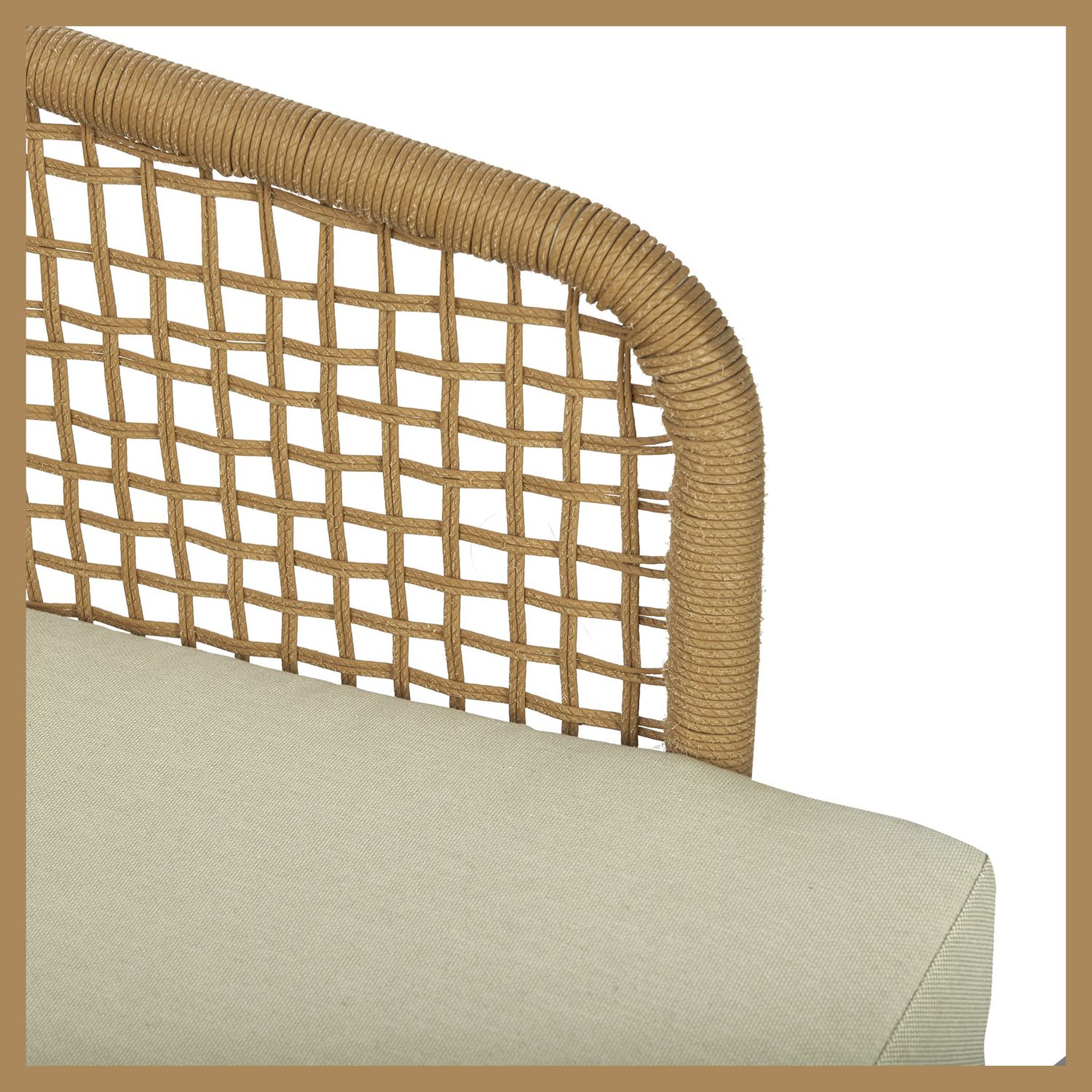 Voir la diapositive 3 : GARDENSTAR Salon bas de jardin - 5 places - Aluminium/Résine - Beige - BOSTON