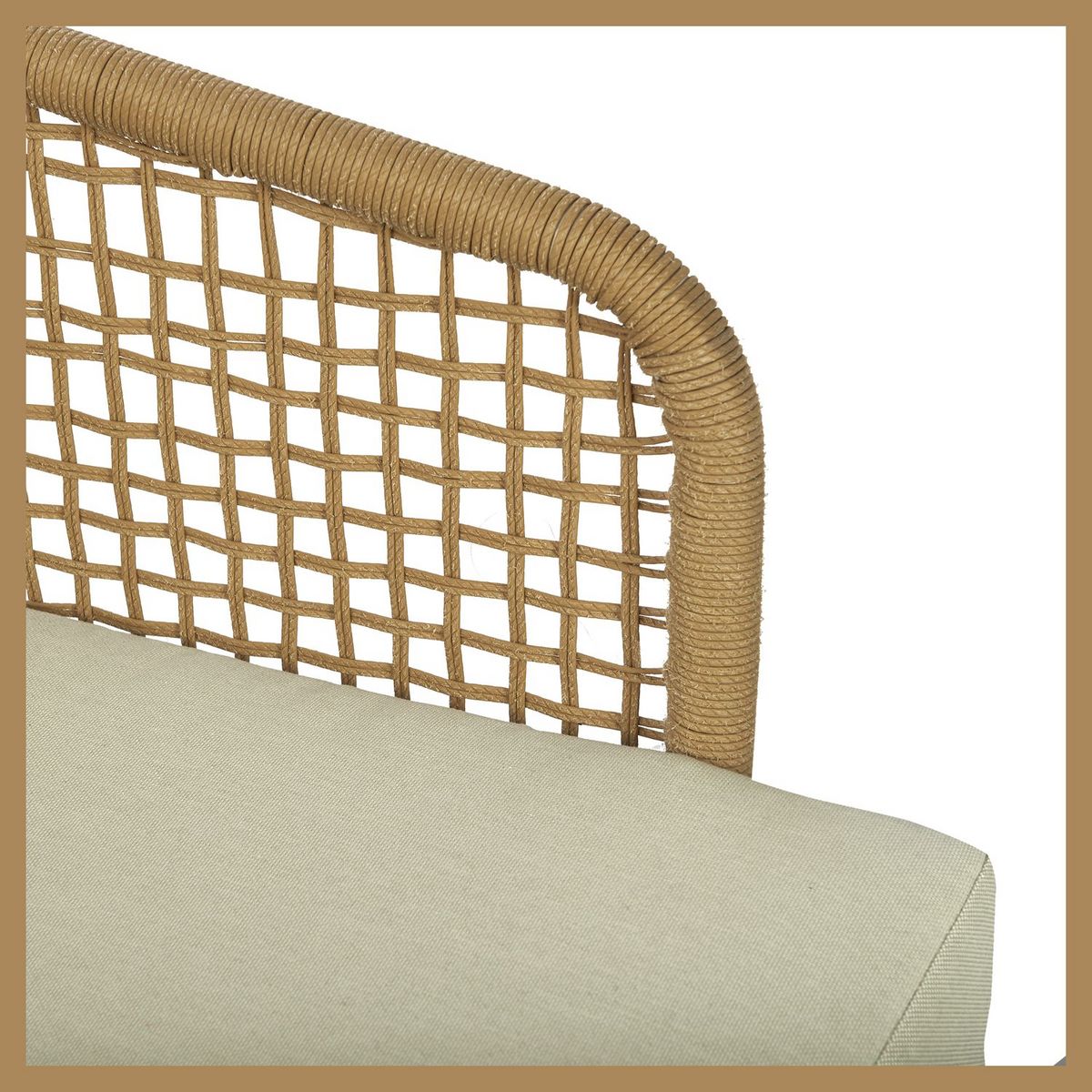 GARDENSTAR Salon bas de jardin - 5 places - Aluminium/Résine - Beige - BOSTON