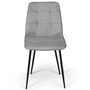 Voir la diapositive 3 : ID MARKET Lot de 6 chaises MILA en velours mix color bleu x2, gris foncé x2, gris clair, jaune