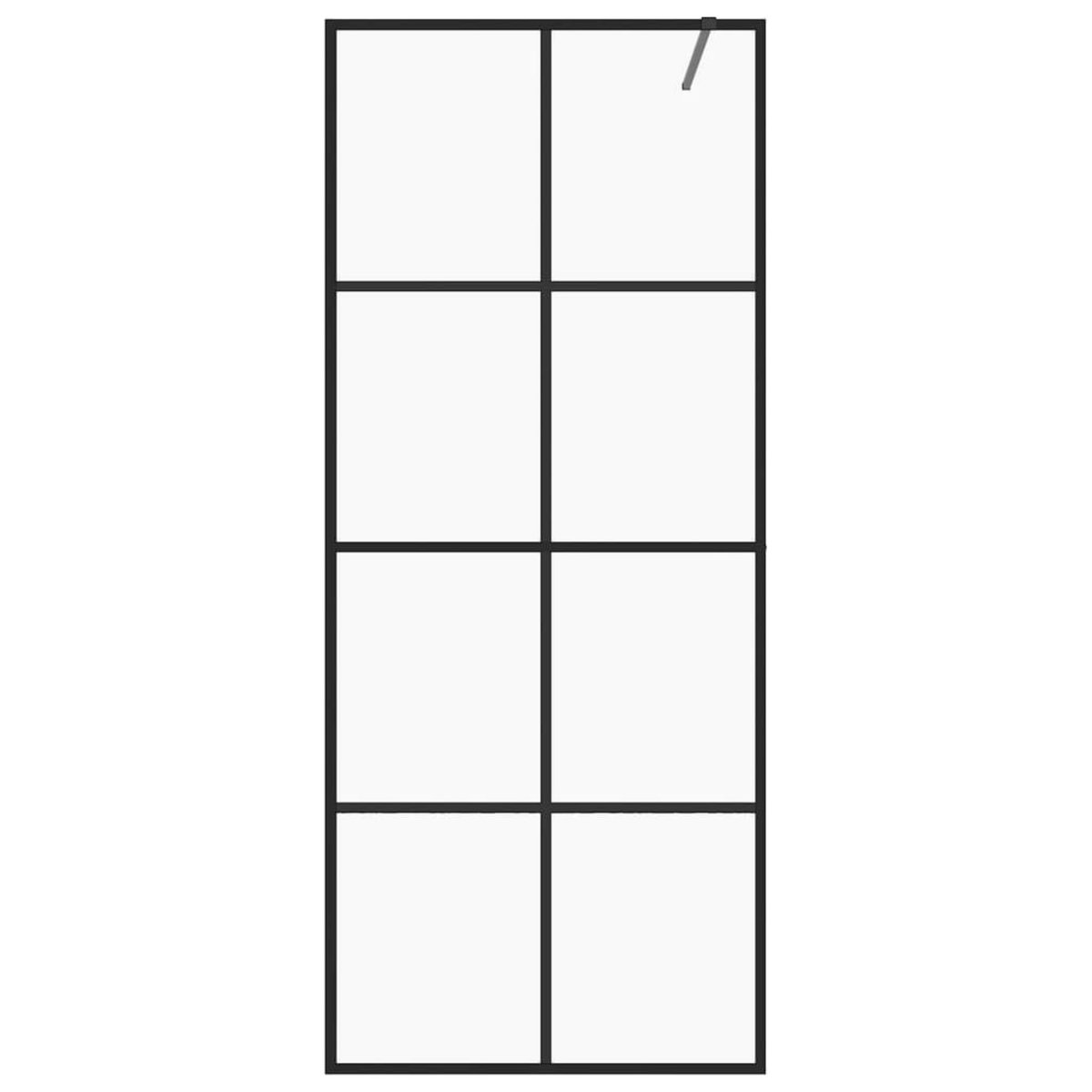 VIDAXL Paroi de douche avec verre ESG transparent 80x195 cm Noir