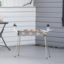 Voir la diapositive 2 : OUTSUNNY Barbecue à charbon portable BBQ grill sur pieds 2 tablettes rabattables dim. 93L x 30l x 60H cm acier inox.