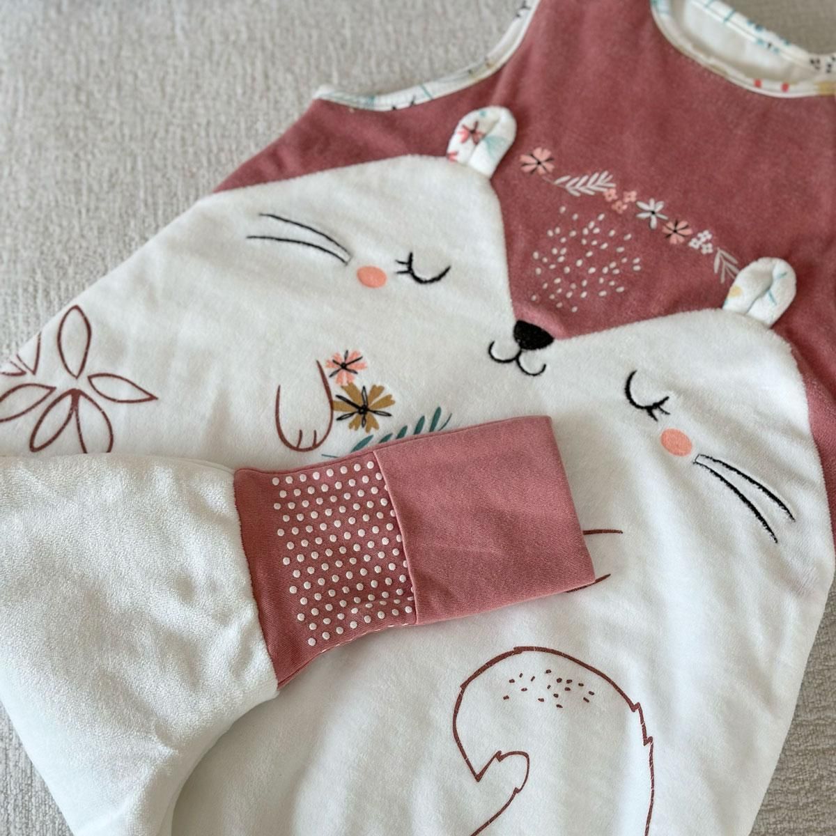 Petit Béguin Turbulette TOG 2 en velours avec pieds retroussables Bloom