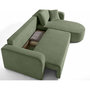 Voir la diapositive 3 : BEST MOBILIER Miro - canapé d'angle réversible - 4 places - convertible avec coffre - en velours texturé