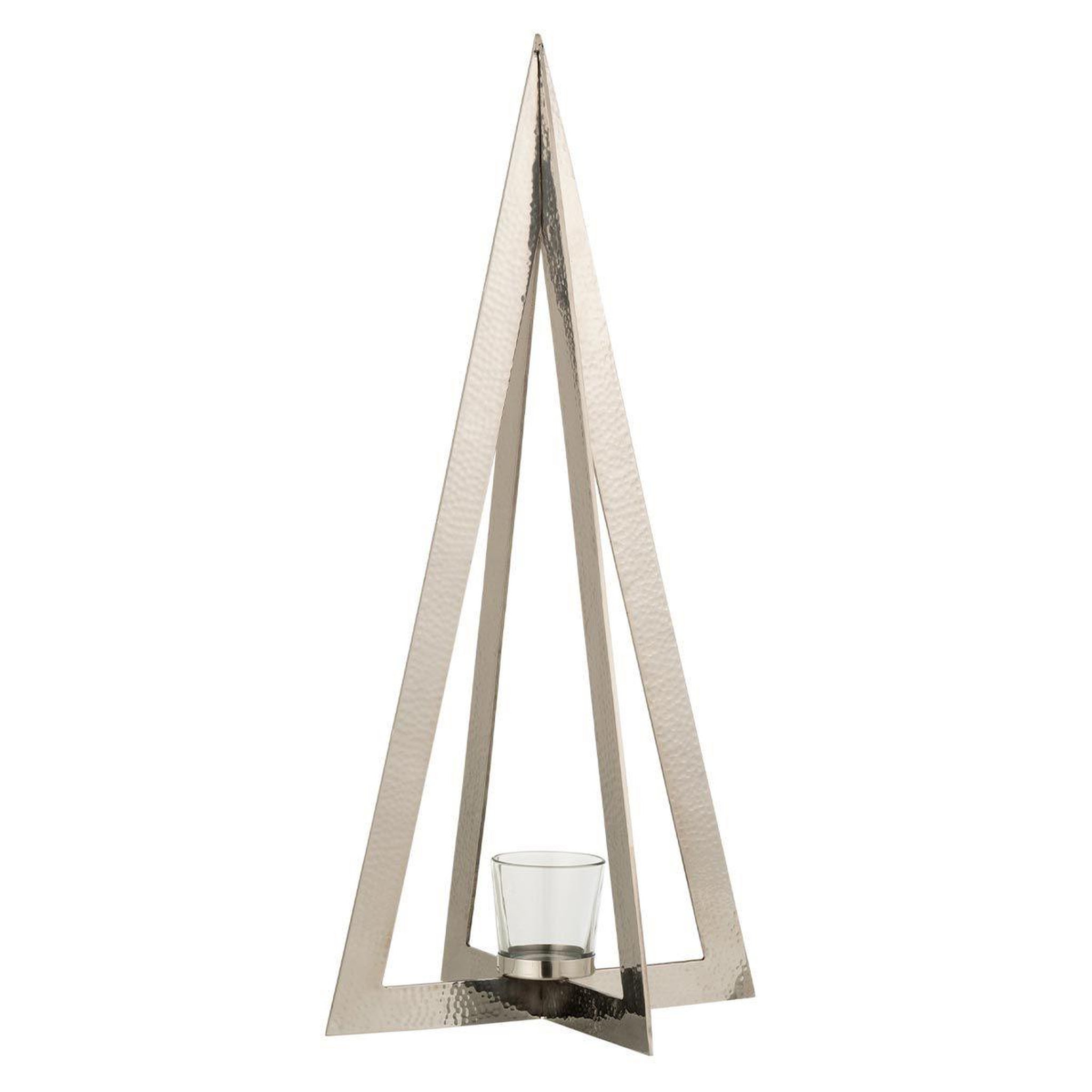Voir la diapositive 1 : J-LINE Photophore en Métal Design  Arbre  58cm Argent