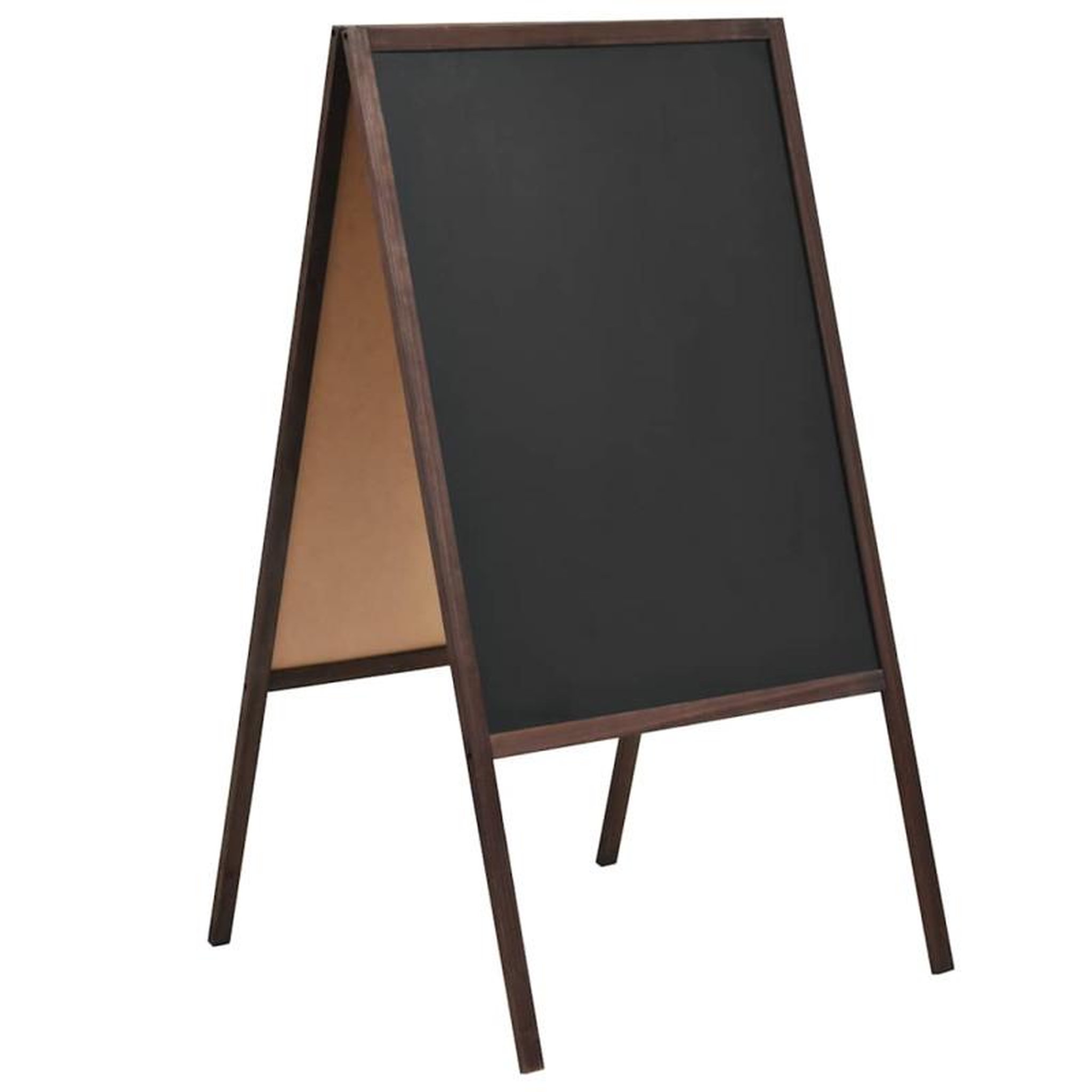 VIDAXL Tableau noir double face Bois de cèdre Autoportant 60x80 cm