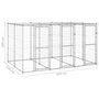 Voir la diapositive 6 : VIDAXL Chenil exterieur Acier galvanise avec toit 7,26 m²