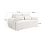 Voir la diapositive 6 : BEST MOBILIER Mahina - canapé droit 2 places - en tissu bouclette