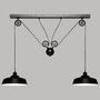 Voir la diapositive 4 : ATMOSPHERA Lampe de Plafonnier 2 Têtes  Ezio  120cm Noir