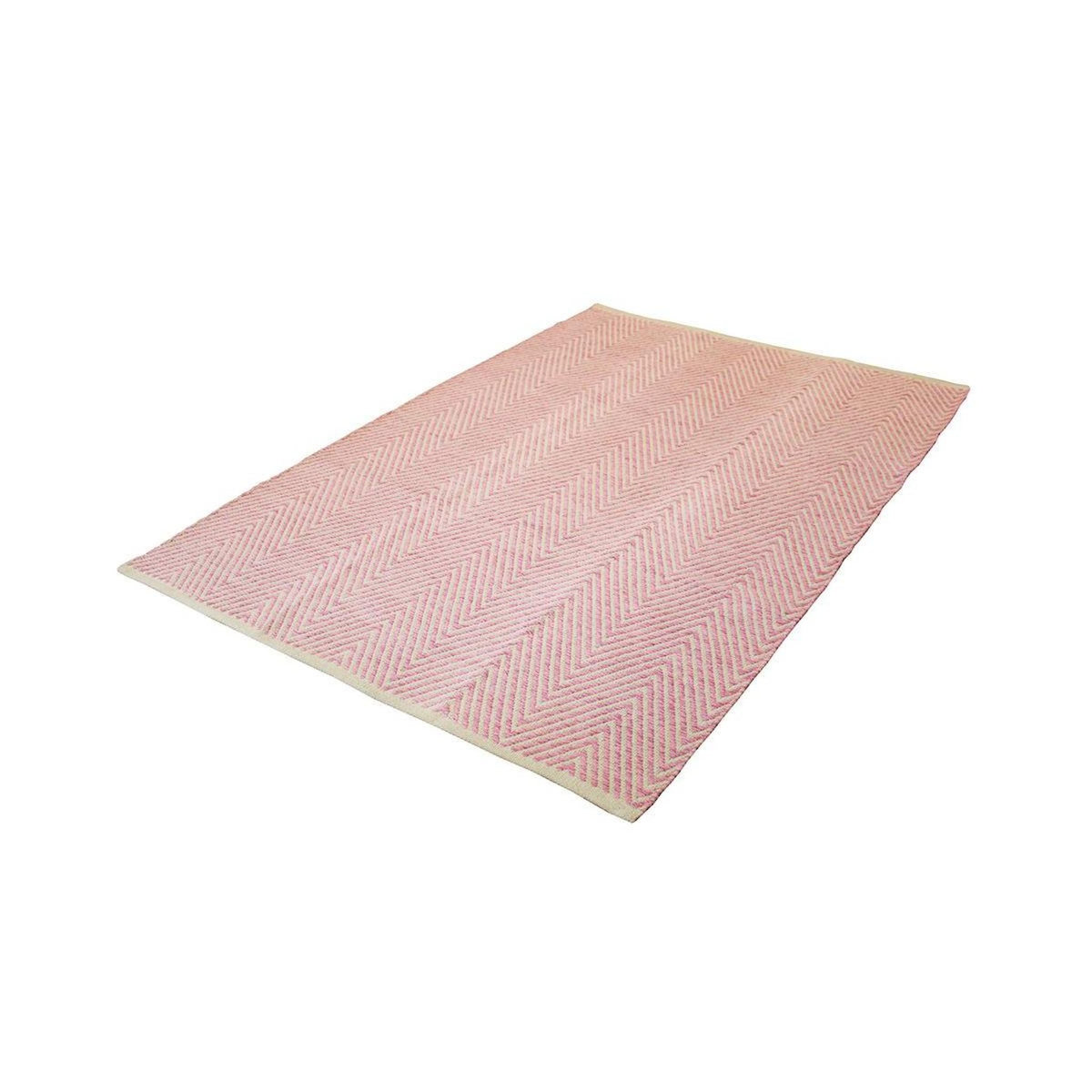 Paris Prix Tapis Tissé Rayé Fait Main  Aperitif  Rose