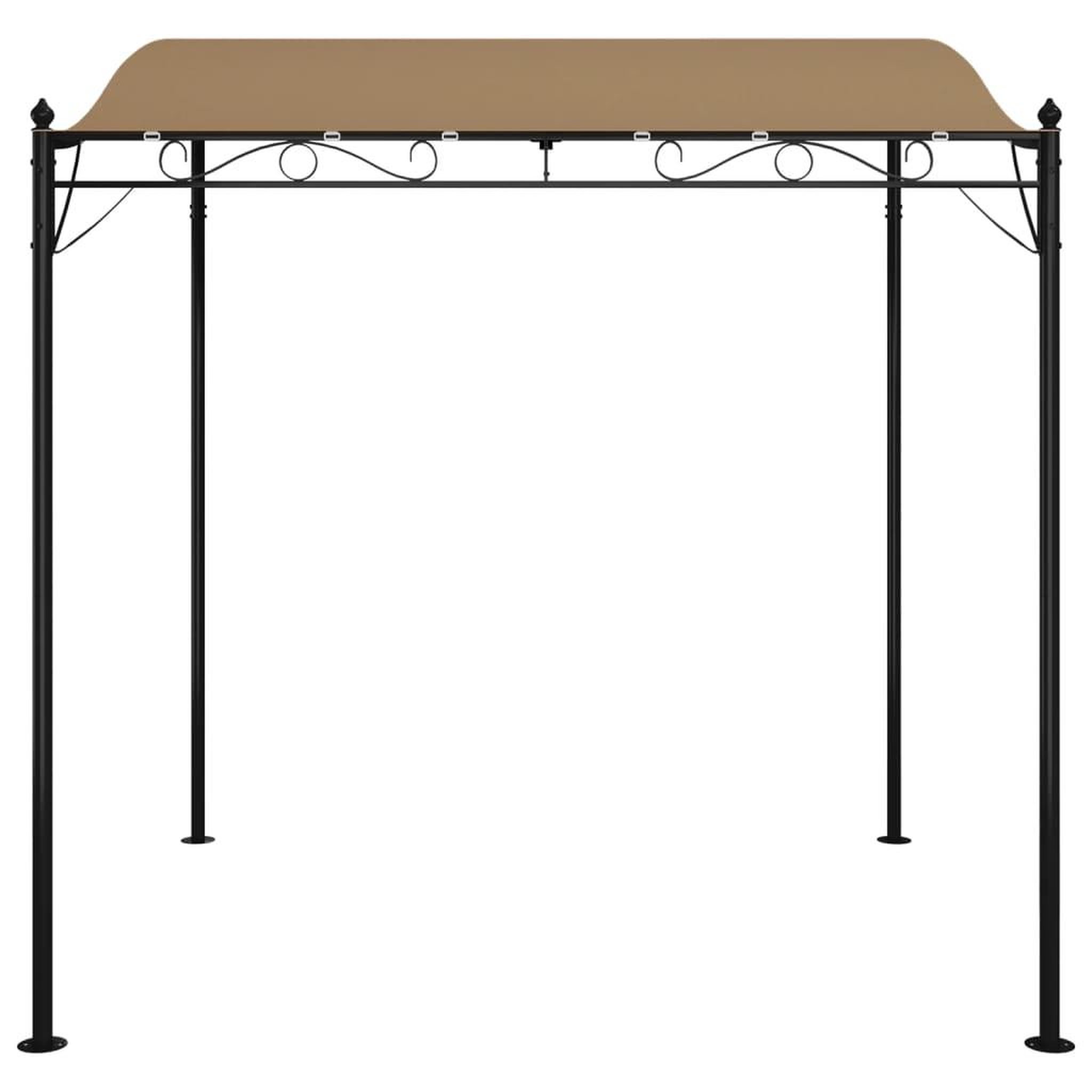 Voir la diapositive 3 : VIDAXL Auvent taupe 2x2,3 m 180 g/m^2 tissu et acier