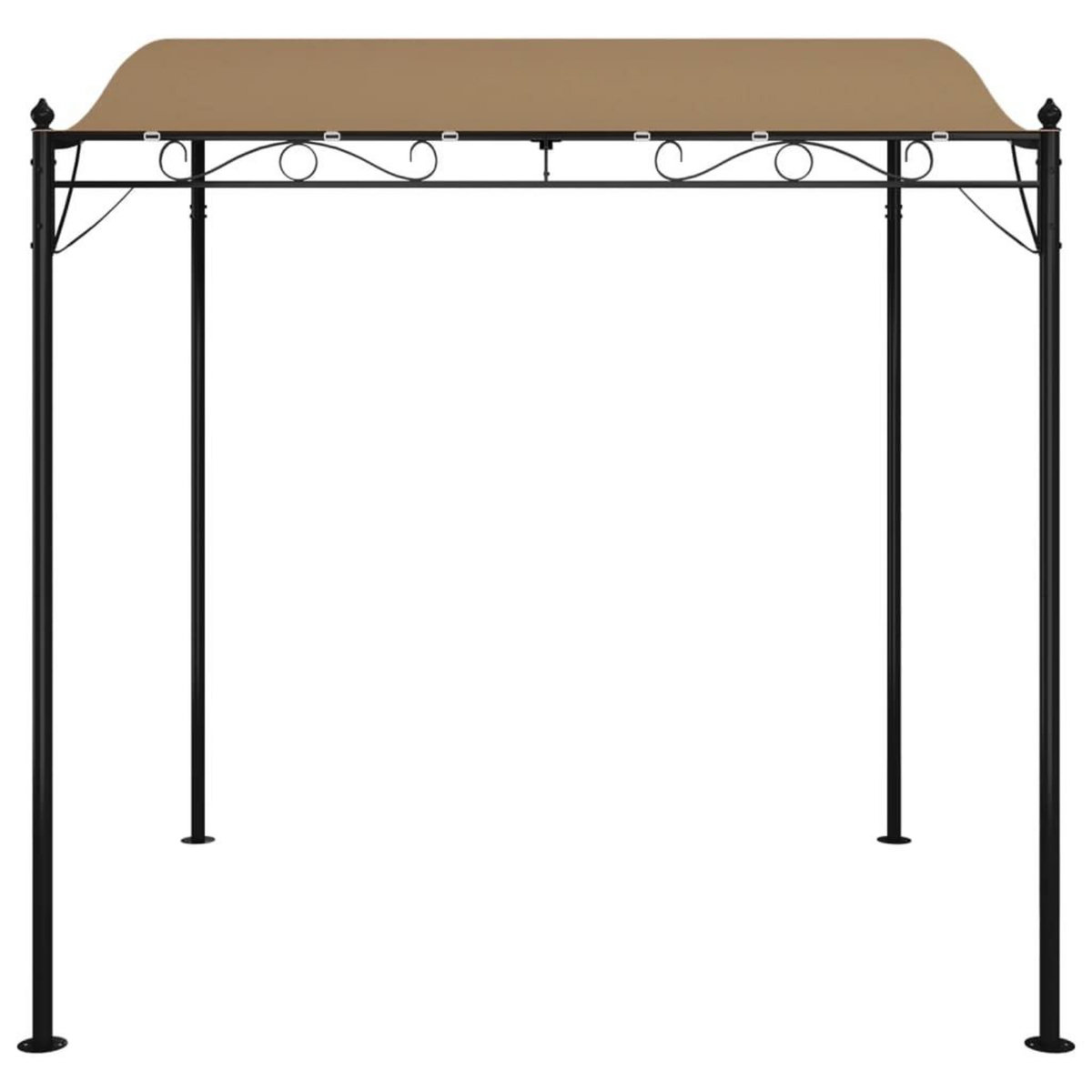 VIDAXL Auvent taupe 2x2,3 m 180 g/m^2 tissu et acier