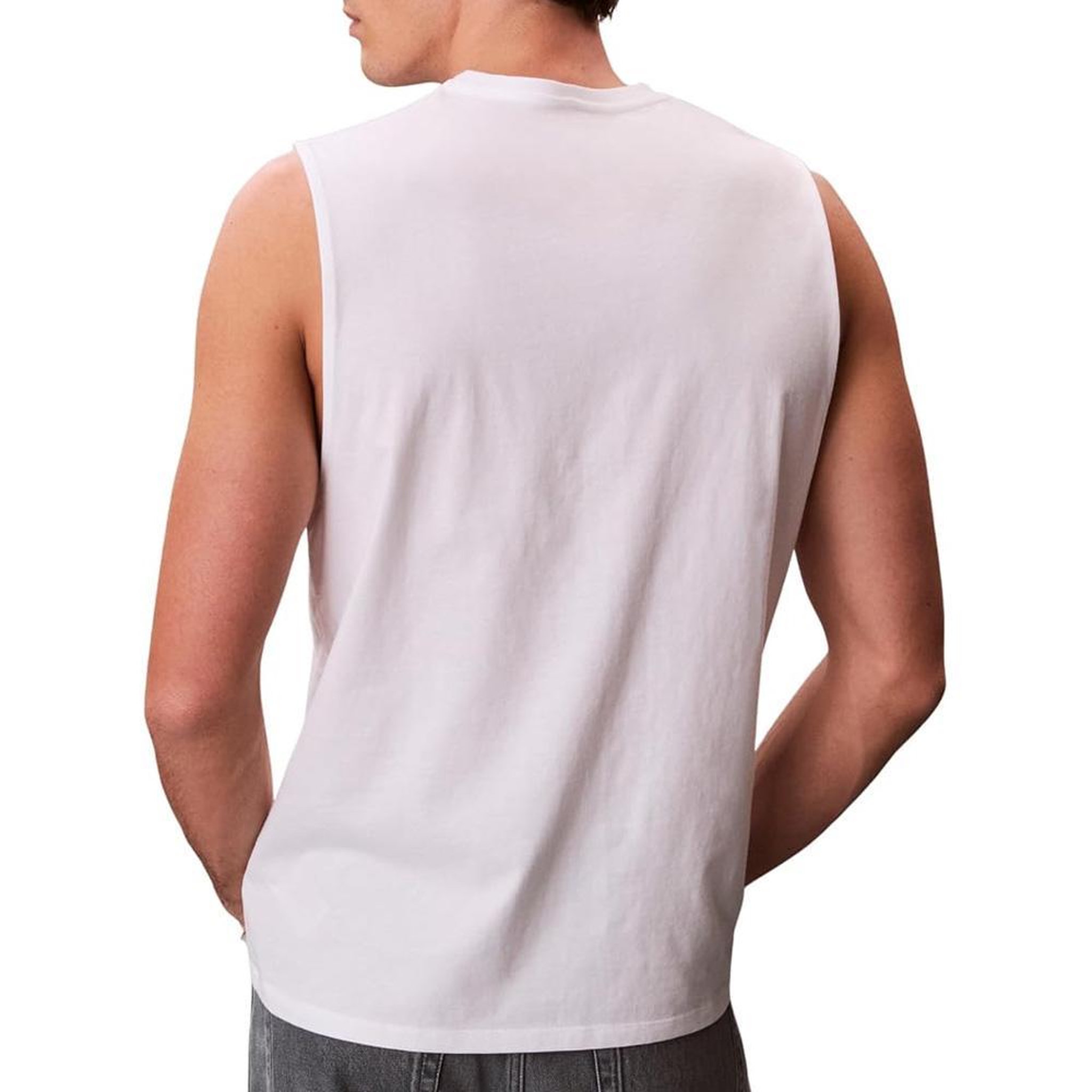 Voir la diapositive 2 : CALVIN KLEIN JEANS Débardeur Blanc Homme Calvin Klein Jeans 30s