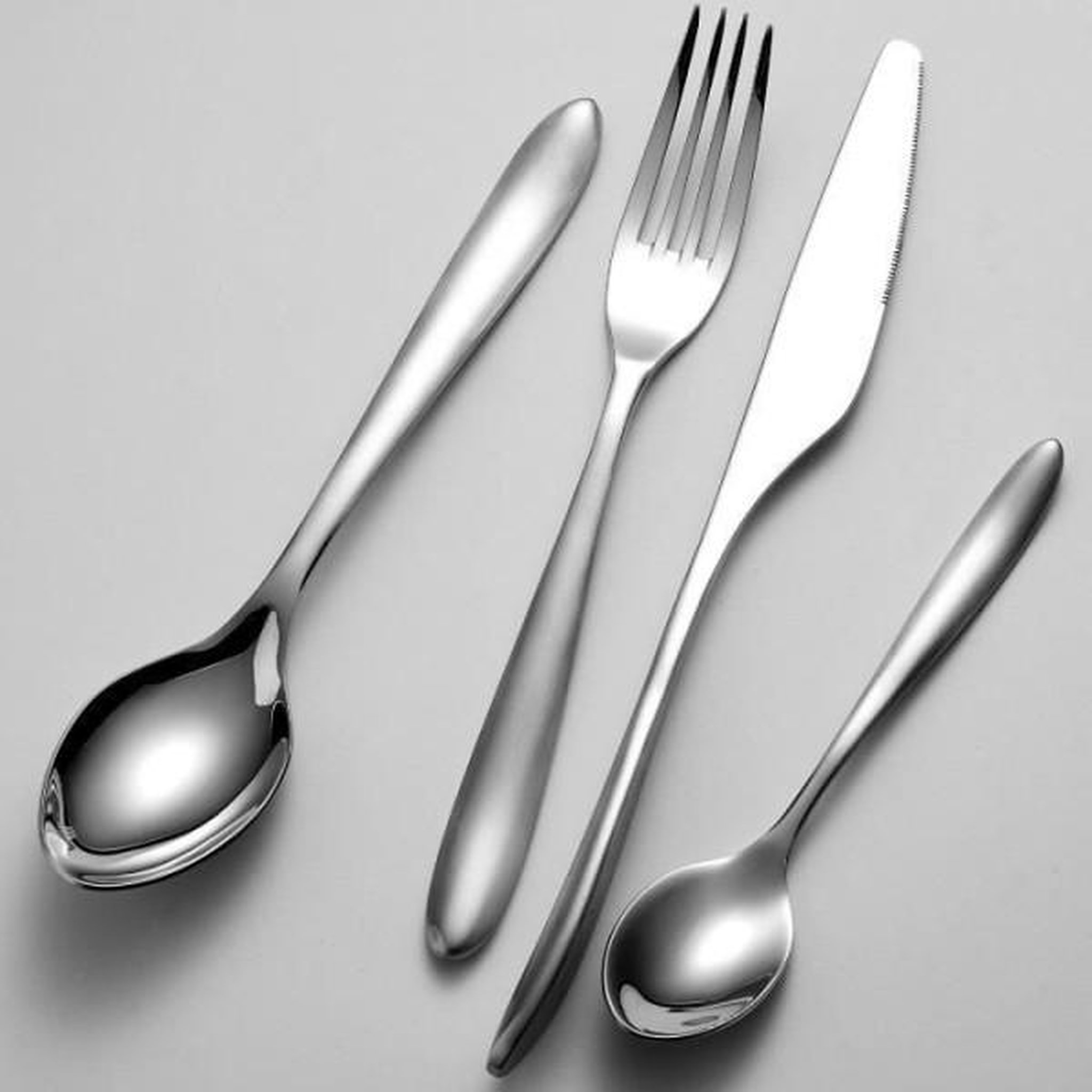 Voir la diapositive 3 : Arthur Martin Ménageres - ARTHUR MARTIN - AM0211 - 24 pieces - Acier inoxydable - Finition miroir poli