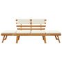 Voir la diapositive 3 : VIDAXL Banc de jardin avec coussins 2-en-1 190 cm Bois solide d'acacia