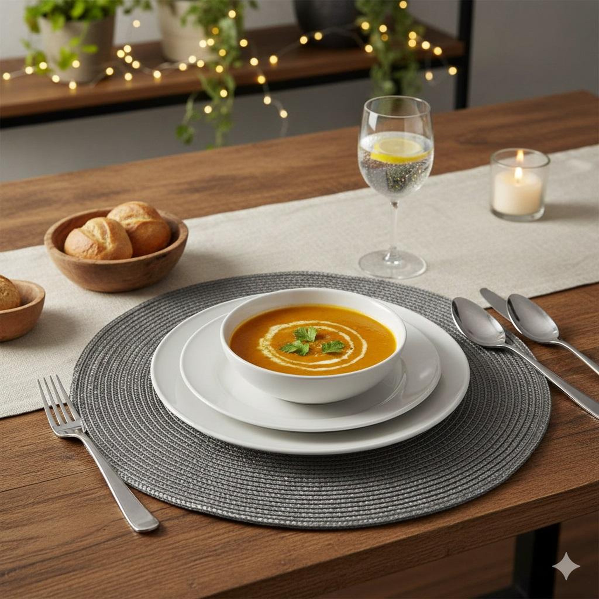 Voir la diapositive 2 : Eden Set de table façon tressé design et moderne