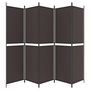 Voir la diapositive 5 : VIDAXL Cloison de separation 5 panneaux Marron 250x200 cm Tissu