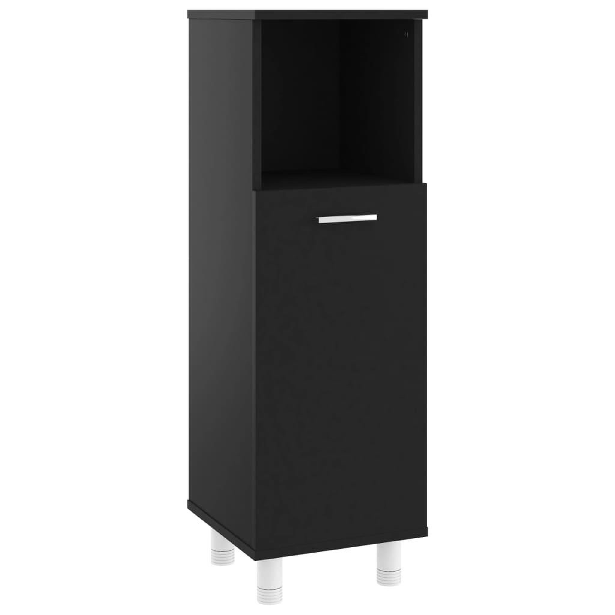 Voir la diapositive 2 : VIDAXL Armoire de salle de bain Noir 30x30x95 cm Agglomere