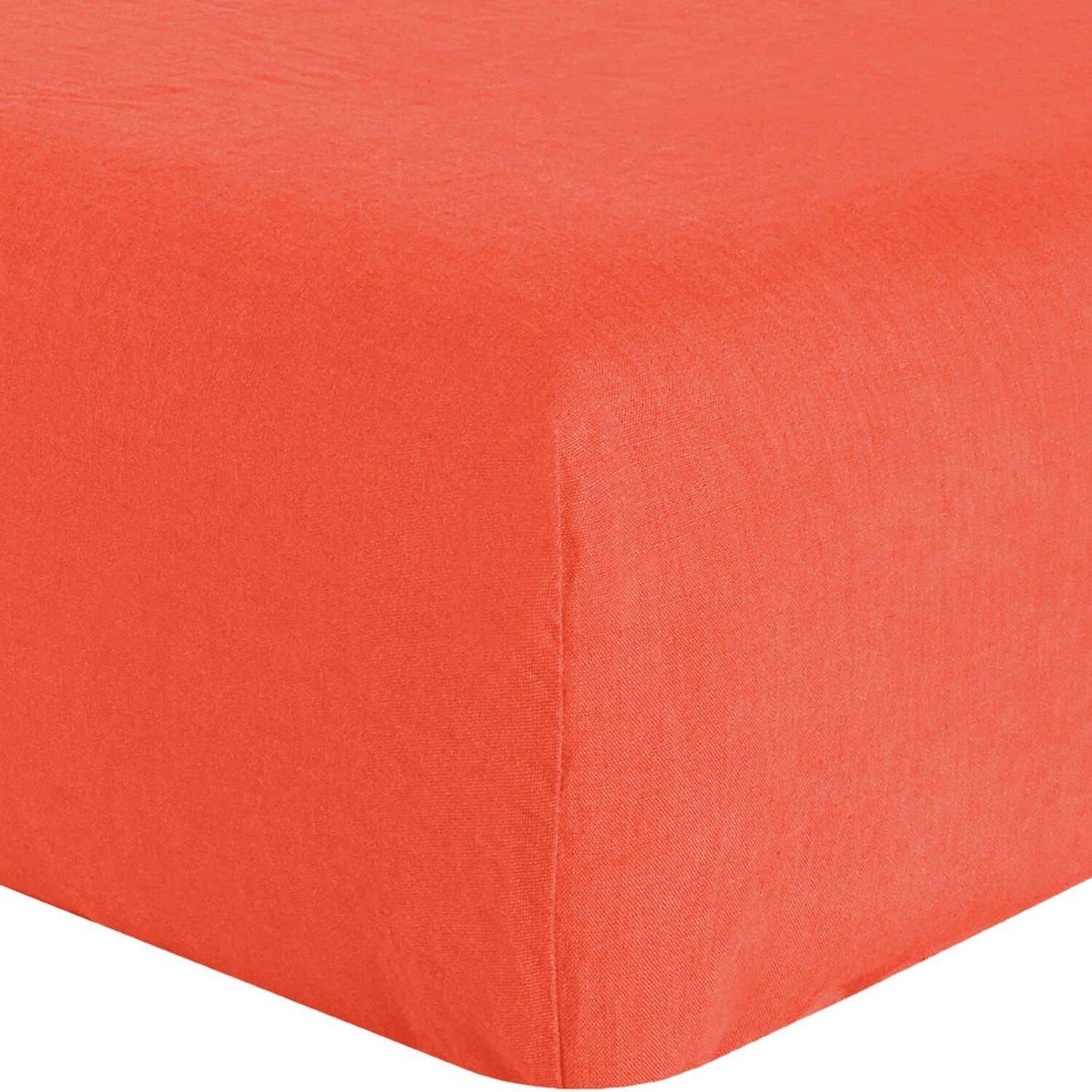 Voir la diapositive 1 : BATON ROUGE Drap housse 100% lin lavé 160g kiwi