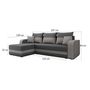 Voir la diapositive 5 : BEST MOBILIER Harvey - canapé d'angle réversible - convertible - avec coffre - en tissu - 4 places - style contemporain