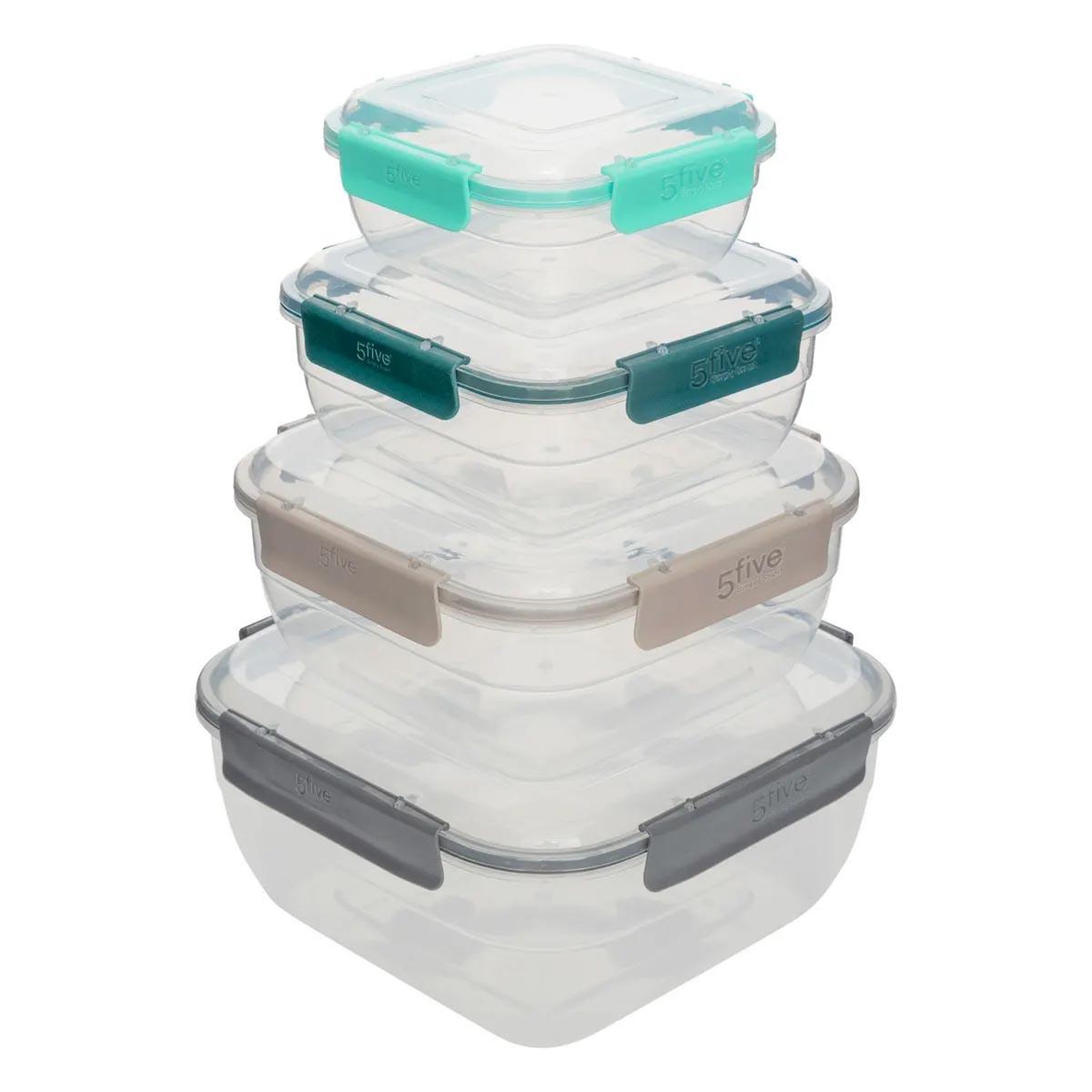 FIVE Lot de 4 boîtes de conservation  klic  20cm transparent