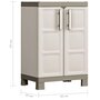 Voir la diapositive 6 : Keter Keter Armoire de rangement basse Excellence Beige et taupe 97 cm
