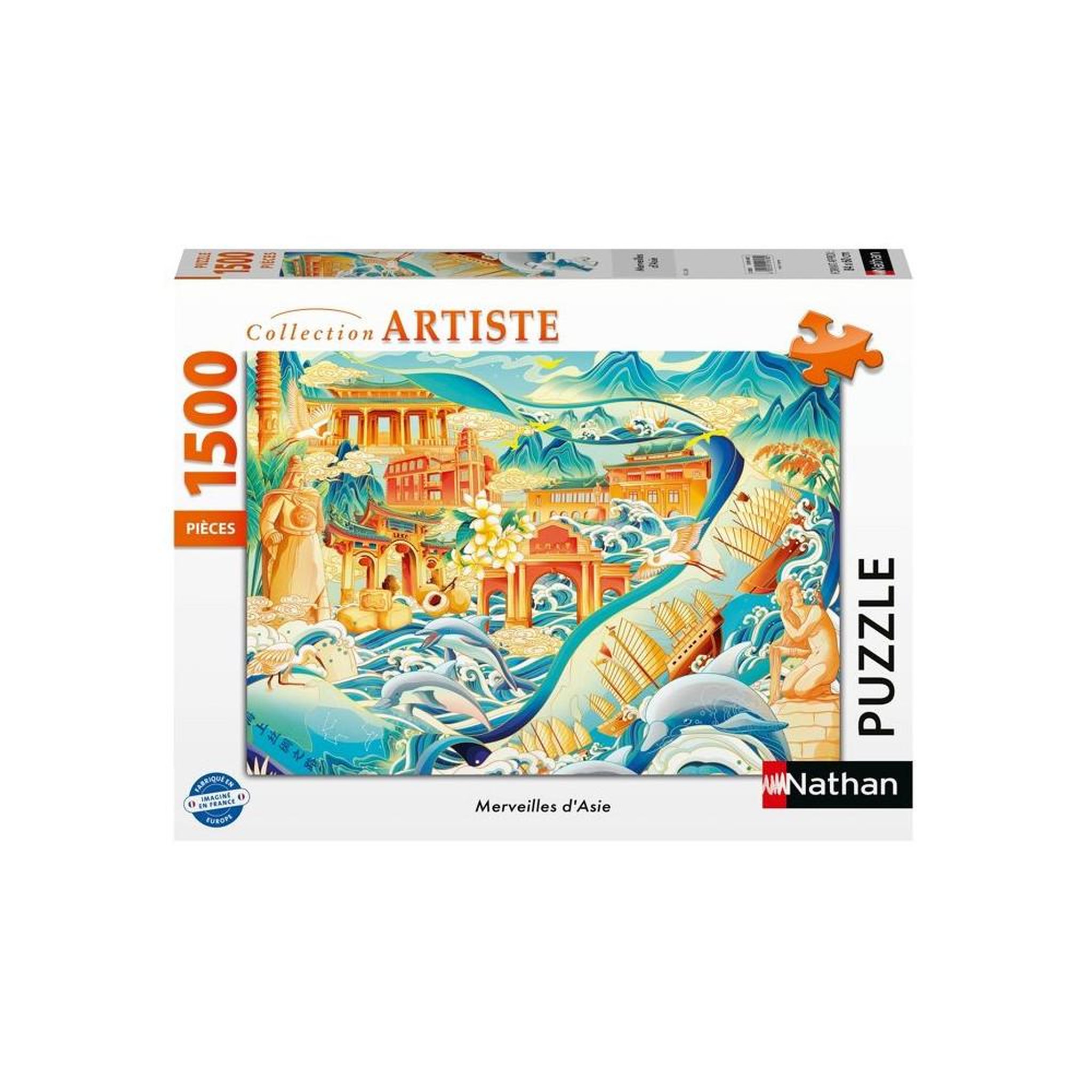RAVENSBURGER Puzzle 1500 pièces - Les Merveilles d’Asie - Nathan Éditions