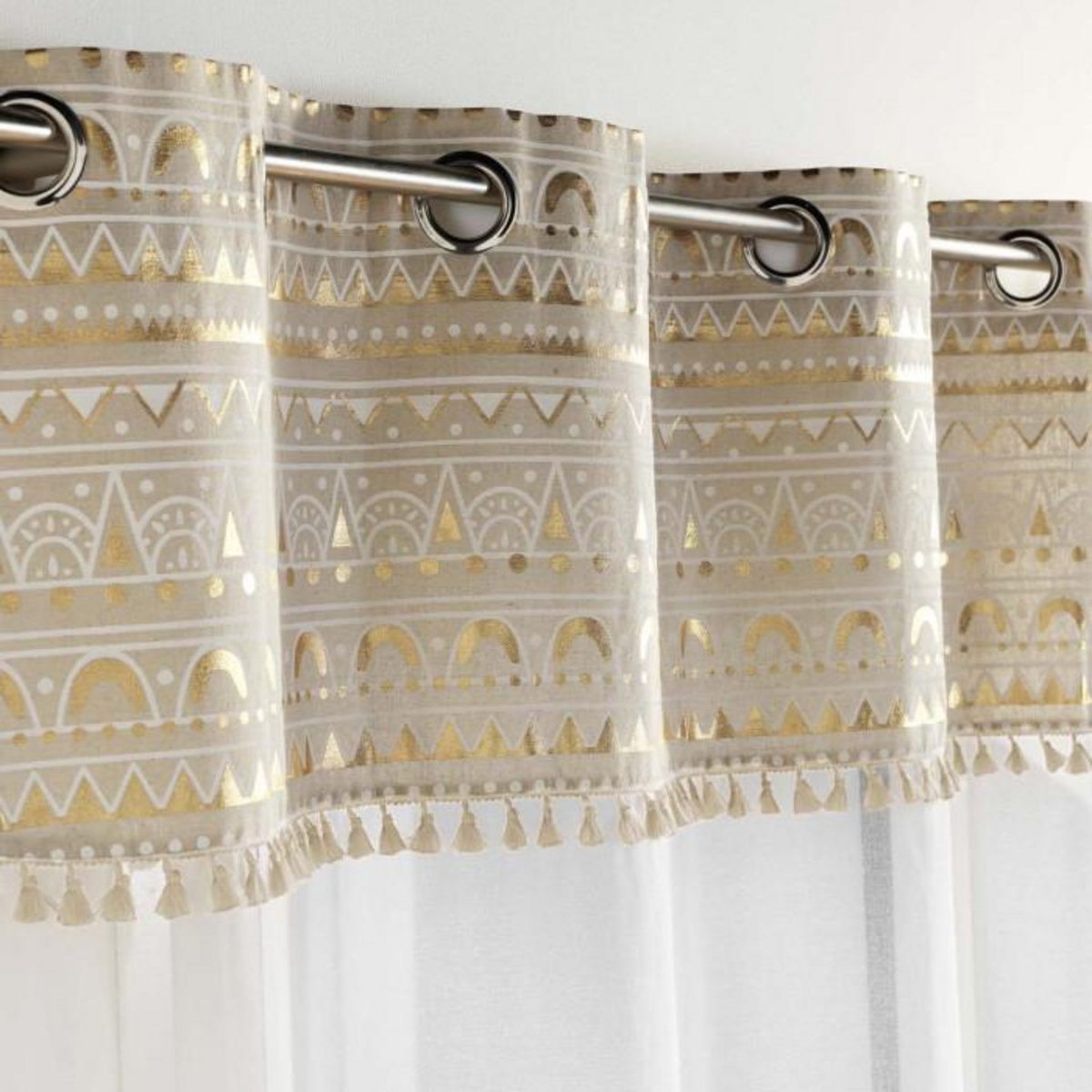 Paris Prix Rideau Voilage à Œillets  Sundore  140x240cm Or