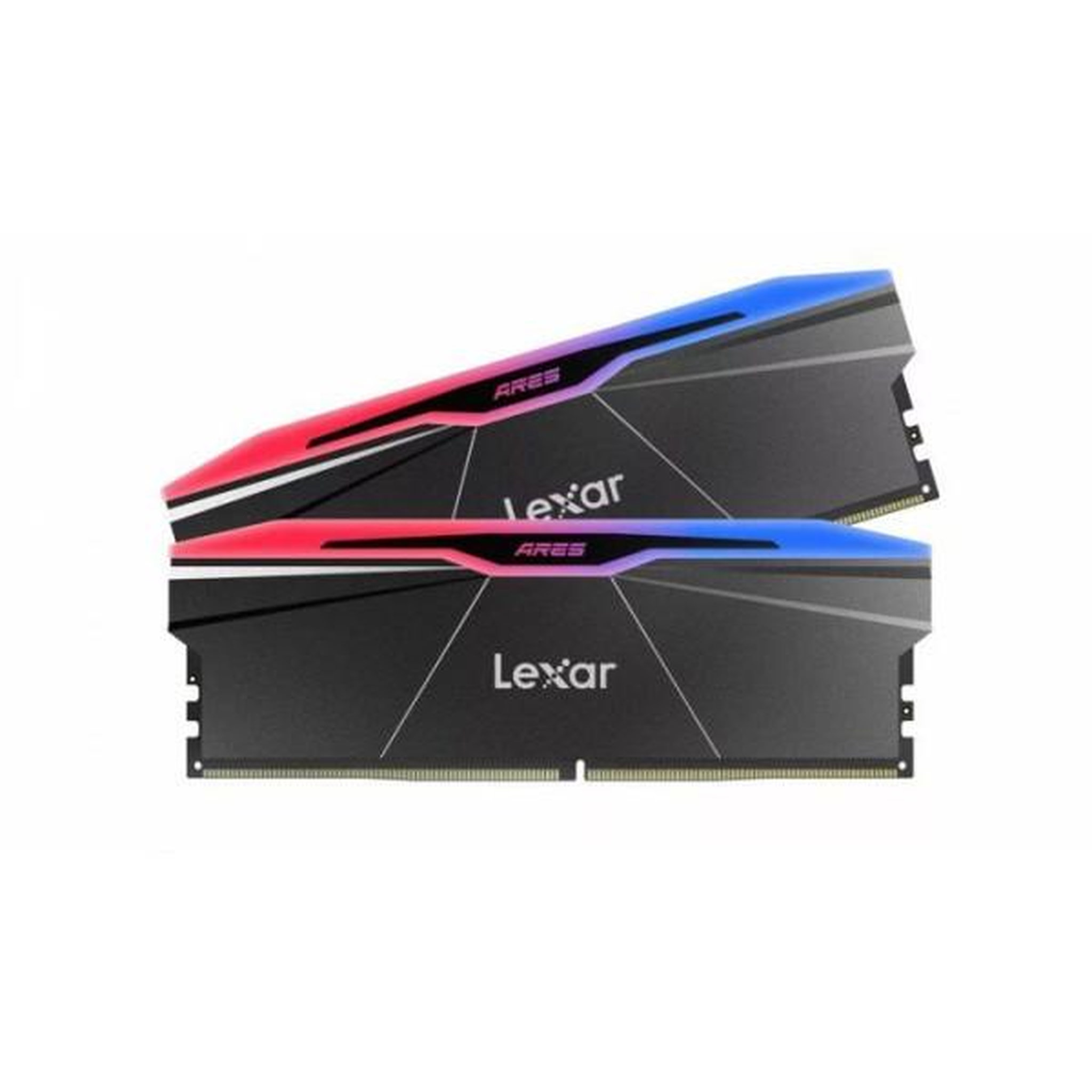Lexar Barrette Mémoire - LEXAR Ares - DDR5 8000 - CL38 1.45 V - 32 Go (2x 16 Go) - Dissipateur thermique + RGB - Noir