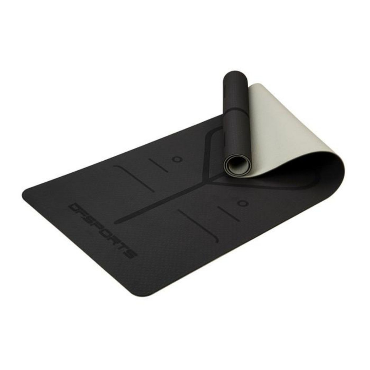 Paris Prix Tapis de Yoga Antidéprant  Zenitude  61x183cm Noir