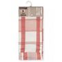 Voir la diapositive 2 : SOLEIL D'OCRE Lot de 2 torchons en coton PAELLA rose, jacquard 50x70 cm