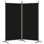 Voir la diapositive 5 : VIDAXL Cloison de separation 2 panneaux Noir 175x180 cm Tissu