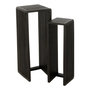 Voir la diapositive 1 : Paris Prix Lot de 2 Tables d'Appoint en Bois  Teck  88cm Noir