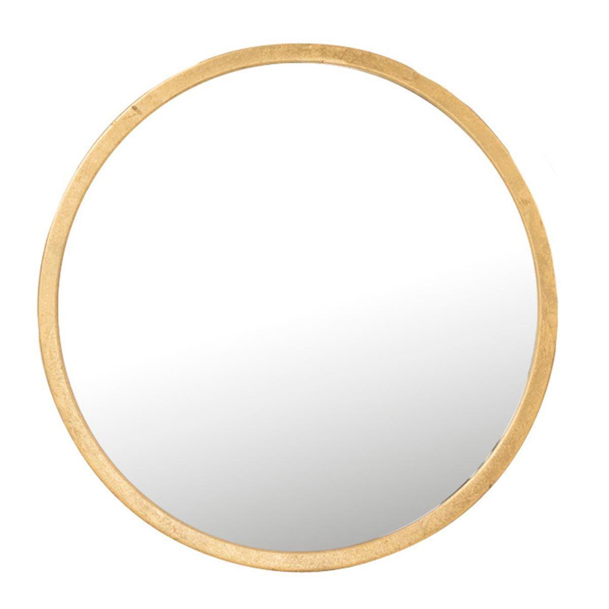 J-LINE Miroir Mural en Métal Design  Mona  40cm Or