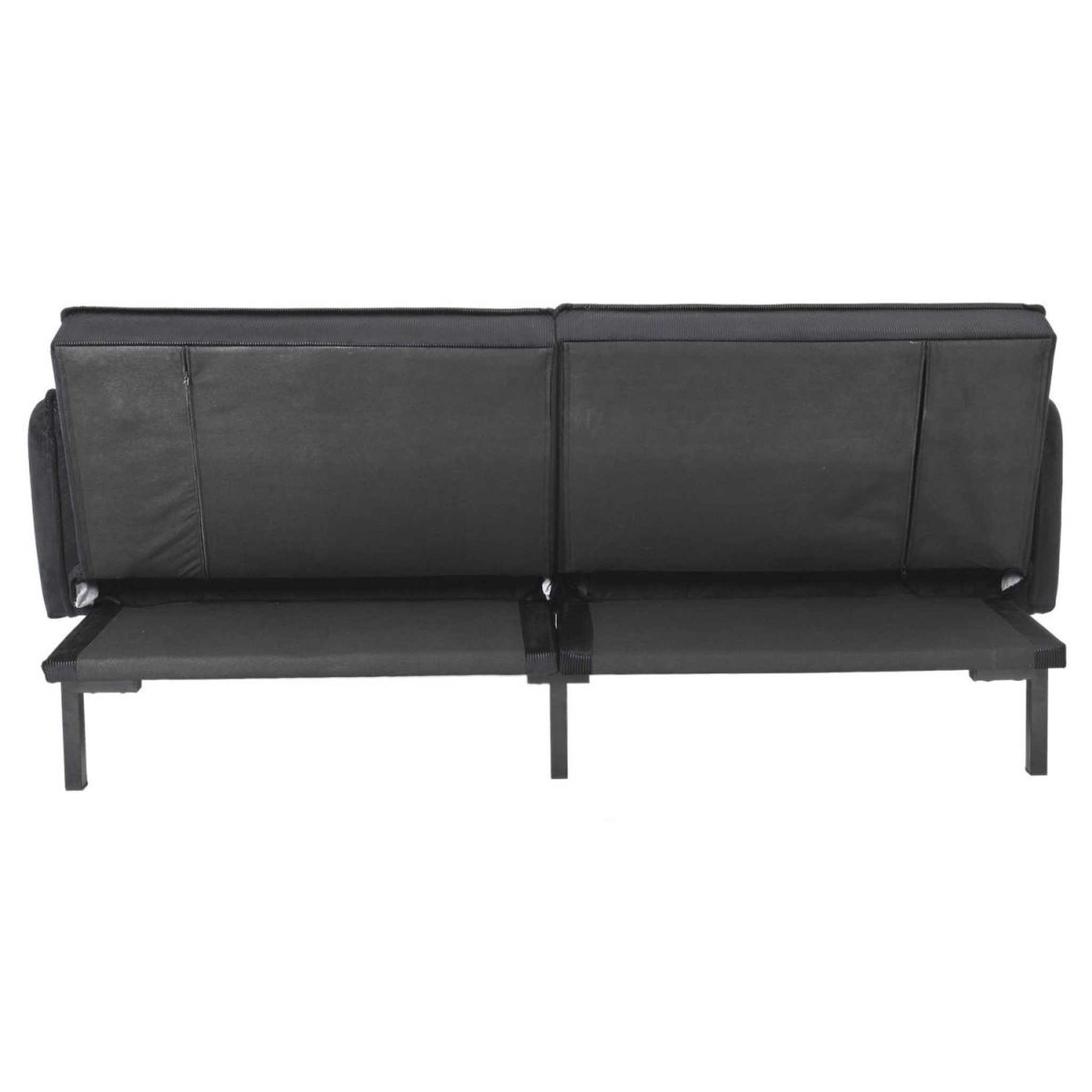 Voir la diapositive 2 : The Home Deco Factory Canapé convertible en velours  giulia  198cm noir