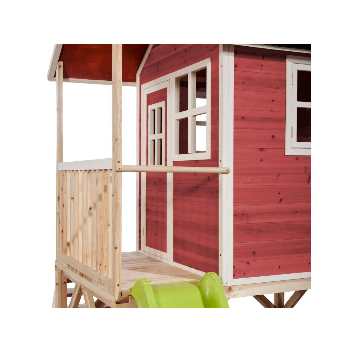 EXIT TOYS Maisonnette en bois pour enfants Loft 500 Rouge - Exit Toys