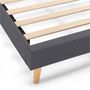 Voir la diapositive 4 : VS VENTA-STOCK Sommier tapissier Aura 160x200 cm Gris Foncé, Hauteur 30 cm